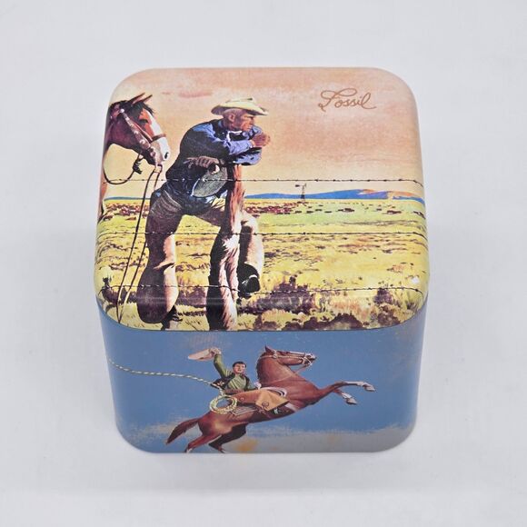 Fossil Other - 2011 Fossil Watch Box ONLY Western Cowboy Ranch Theme